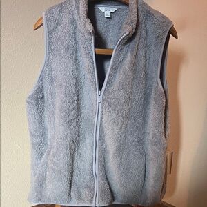Croft & Barrow grey/blue Faux Fur Vest